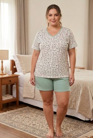 Pijama Short em Malha 