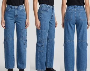 Calça Wide Leg Cargo 